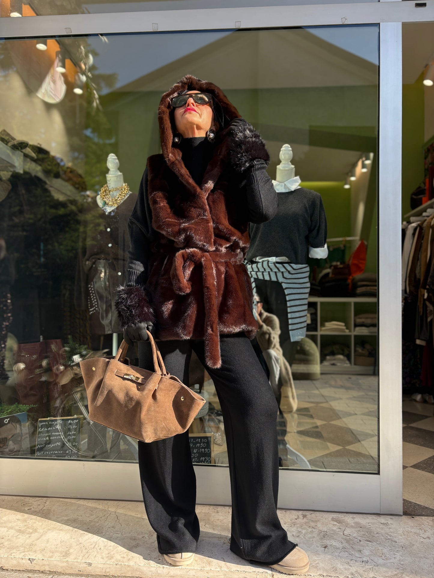 Coordinato in maglia black