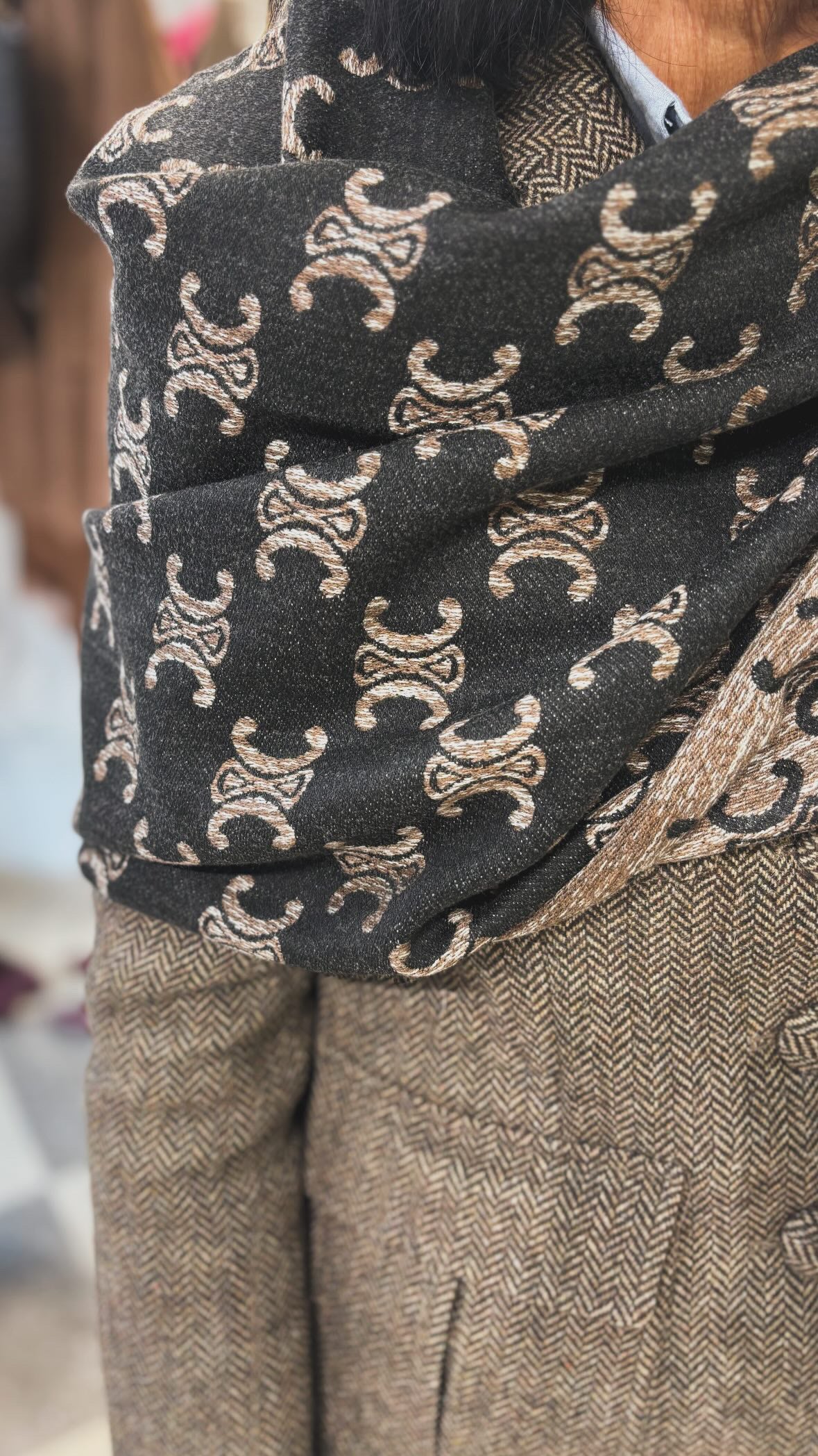 Stola in misto cashmere e viscosa