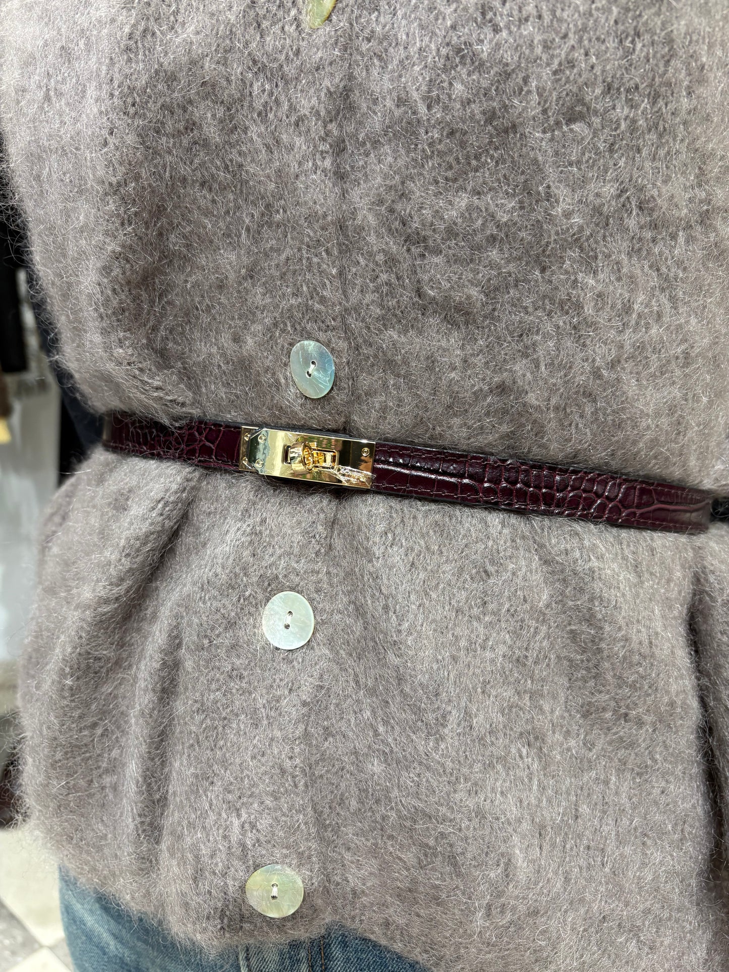 Cintura slim stampa cocco