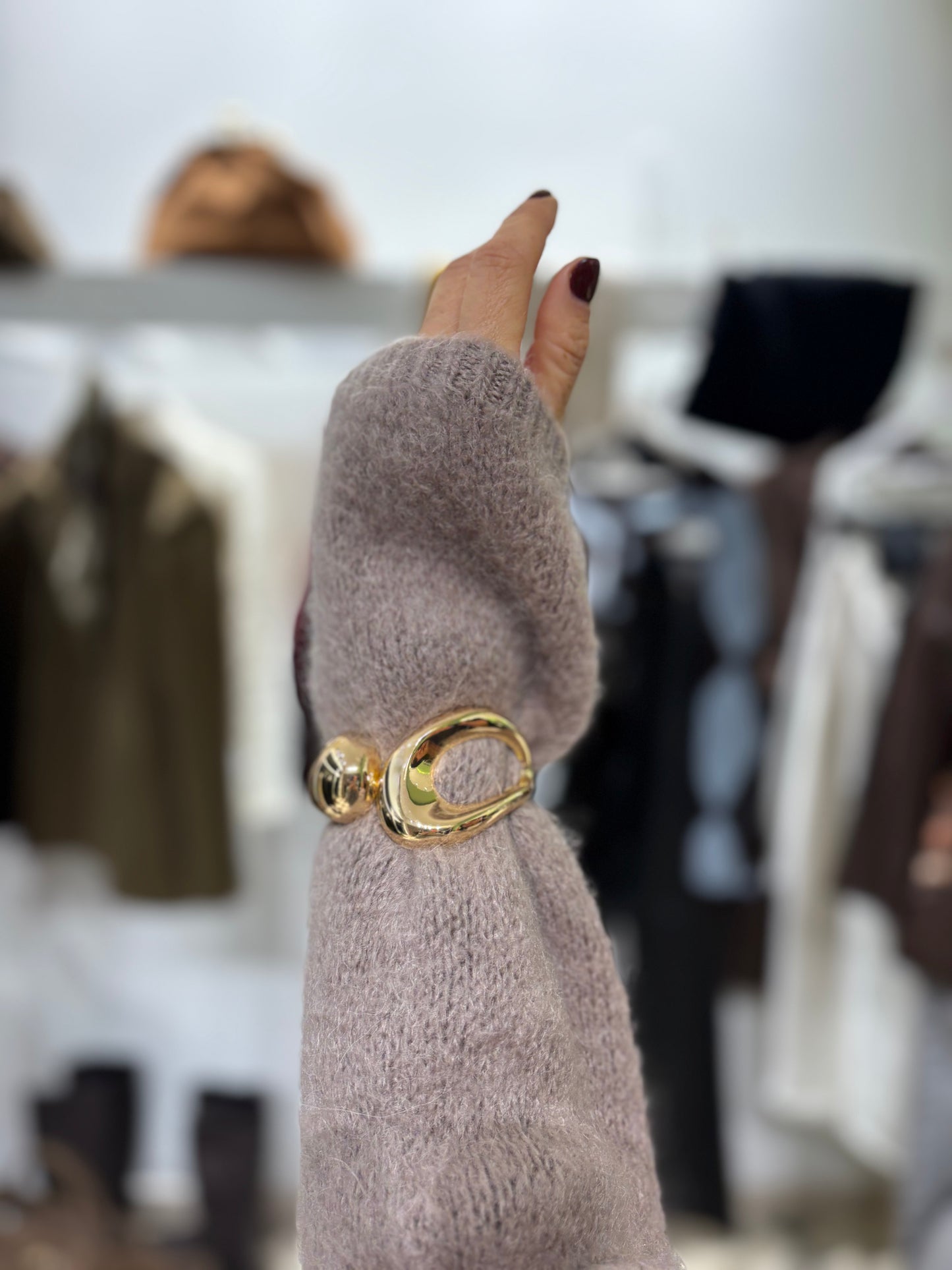 Bracciale insieme oro liscio