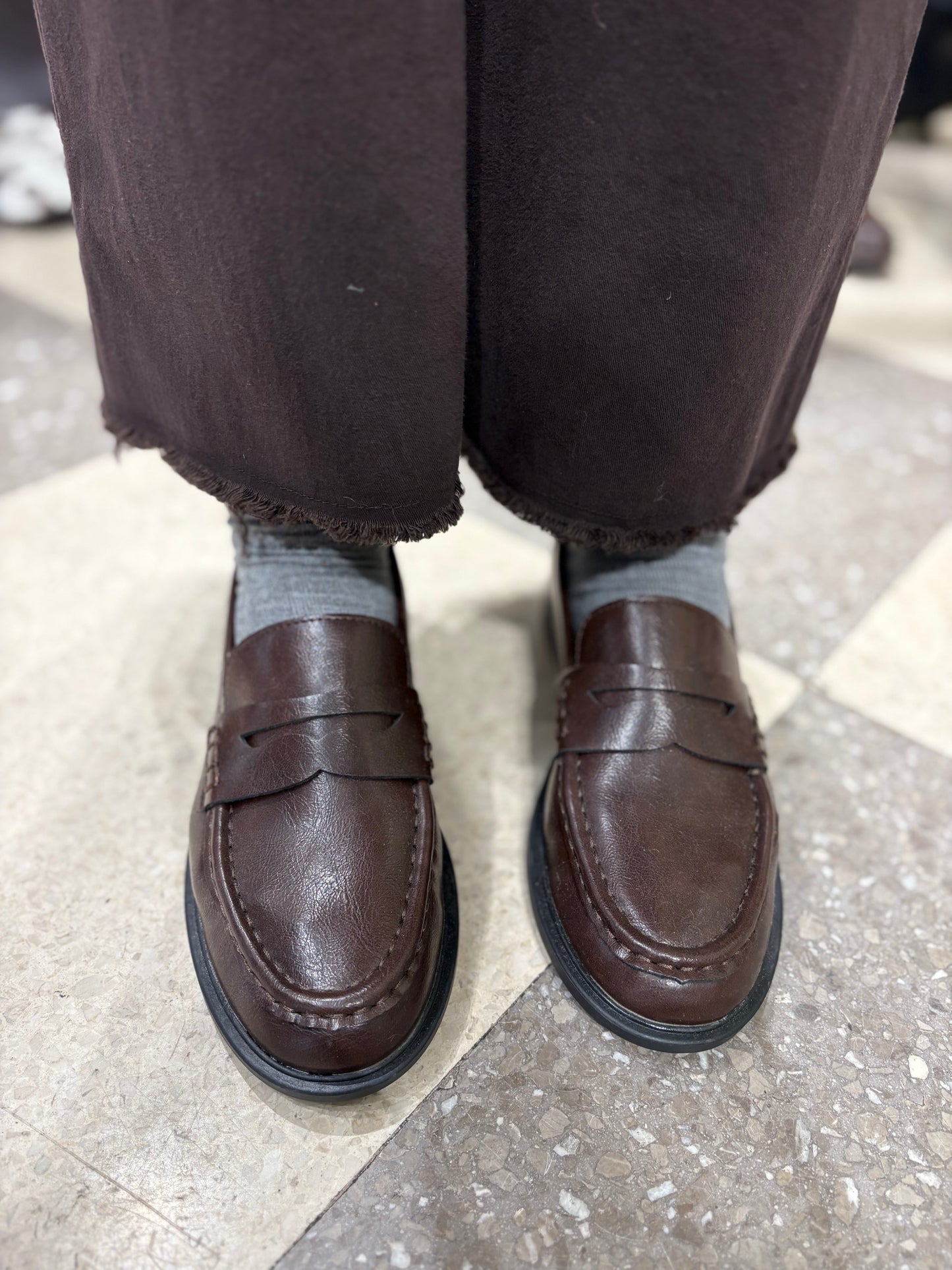 Mocassino eco pelle liscia