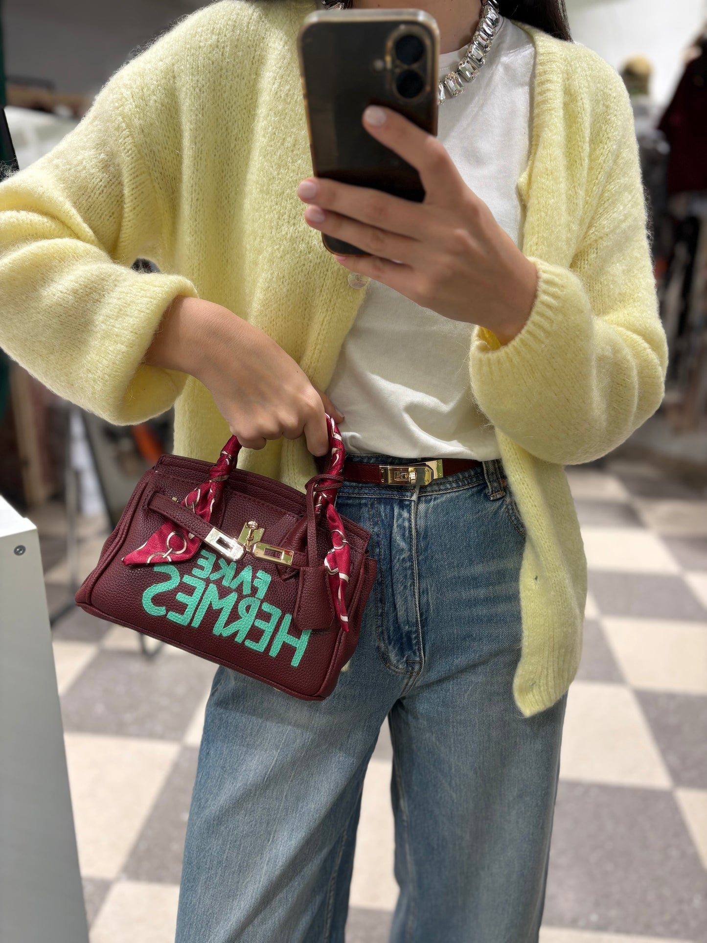 Mini bag fake Hermes