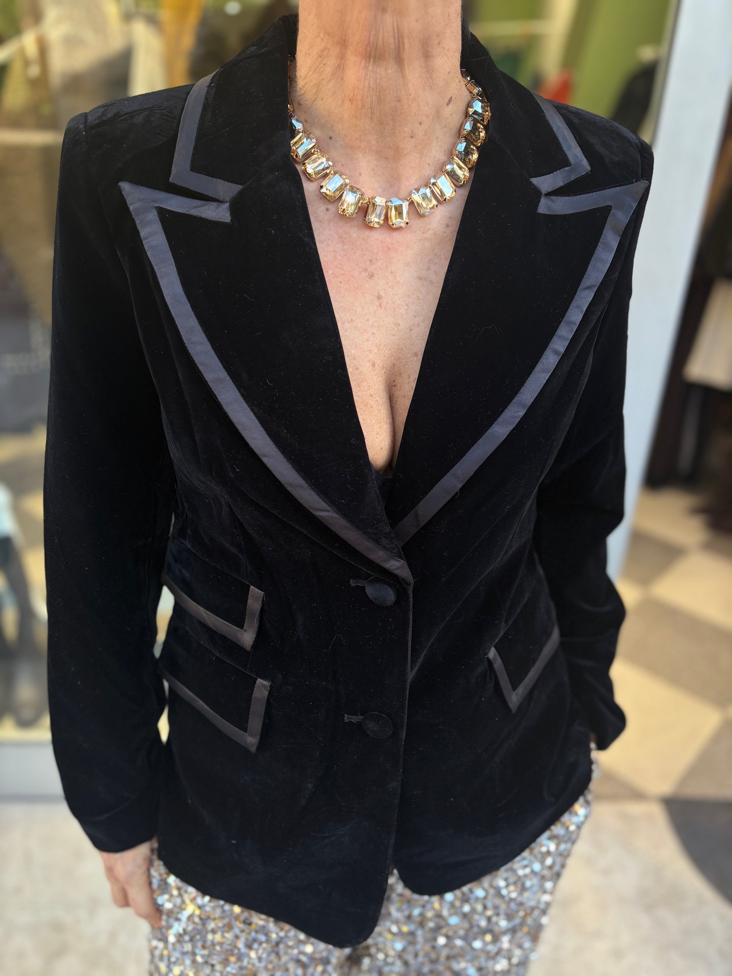 Blazer smoking in velluto