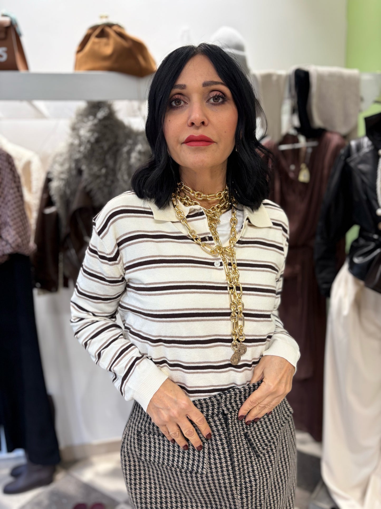 Polo manica lunga stripes