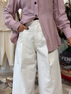 Denim vita alta palazzo