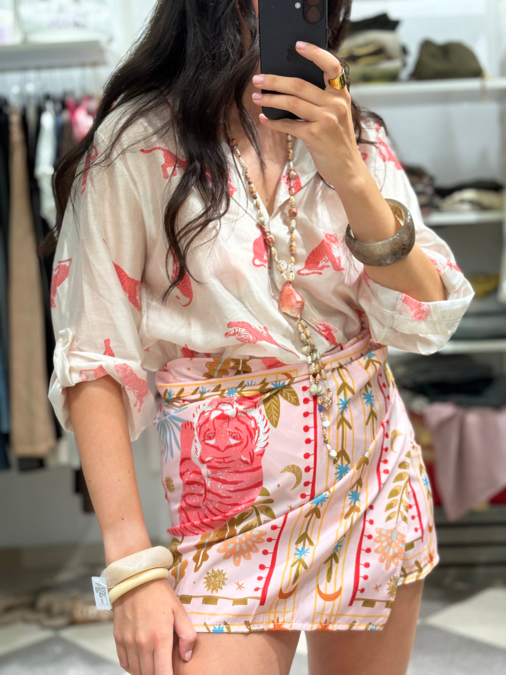 Coordinato Camicia Tiger & Gonna Pareo