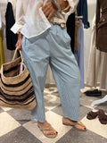 Pantalone in cotone con elastico in vita