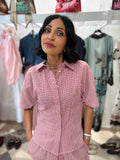Camicia vichy rosso e bianco
