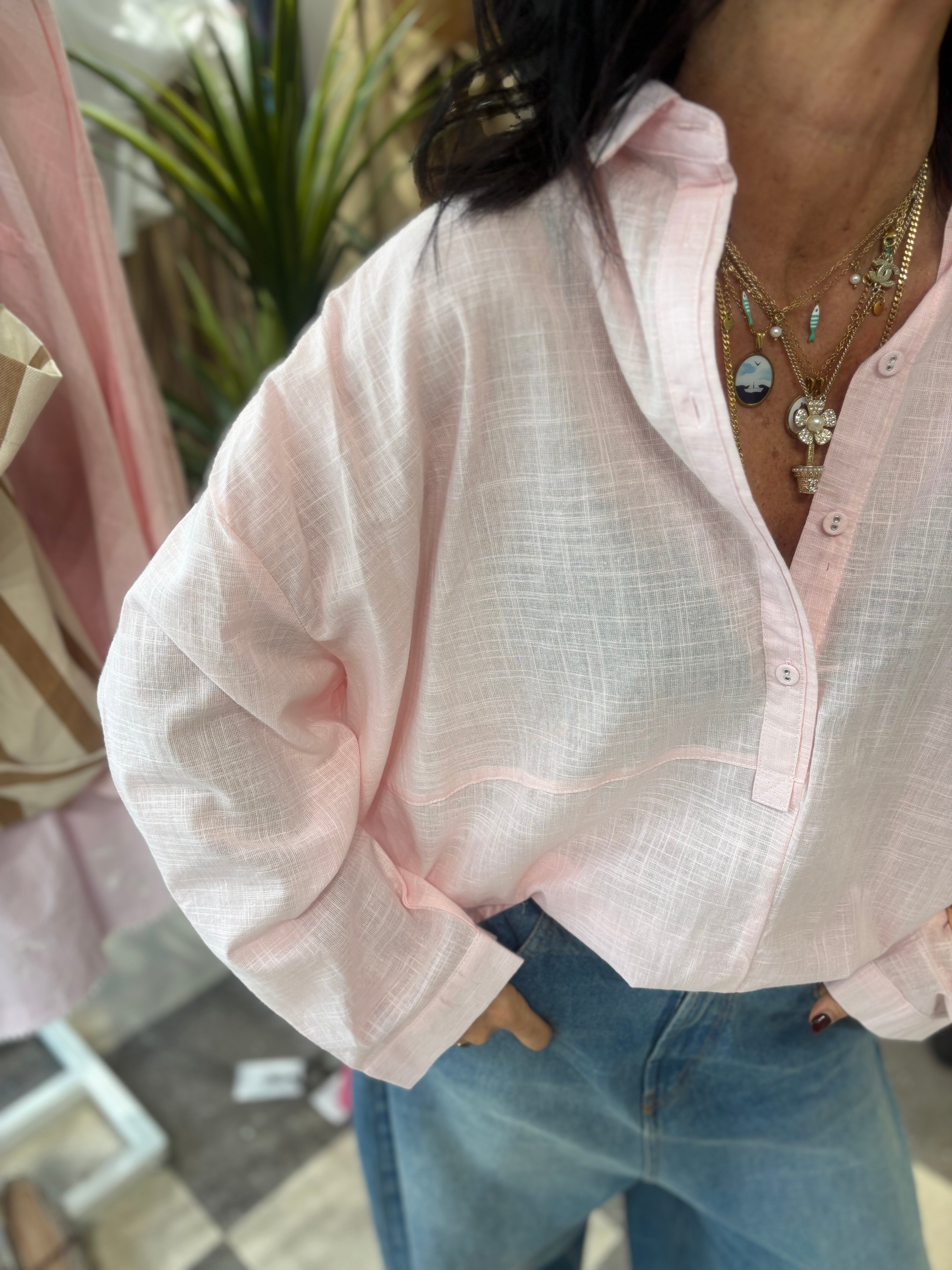 Camicia over in 100% cotone