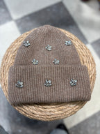 Beanie con applicazioni gioiello