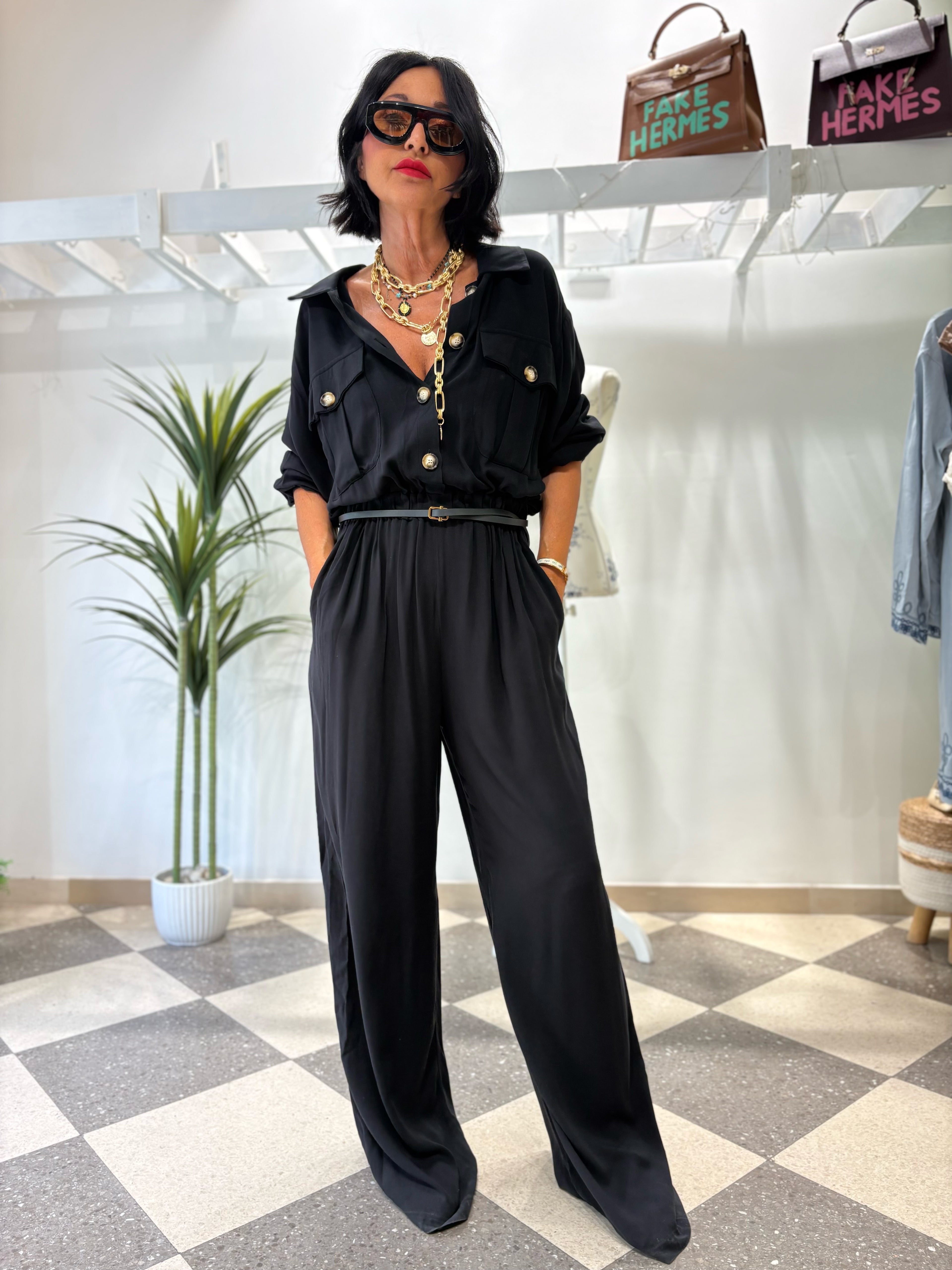 Jumpsuit Safari black