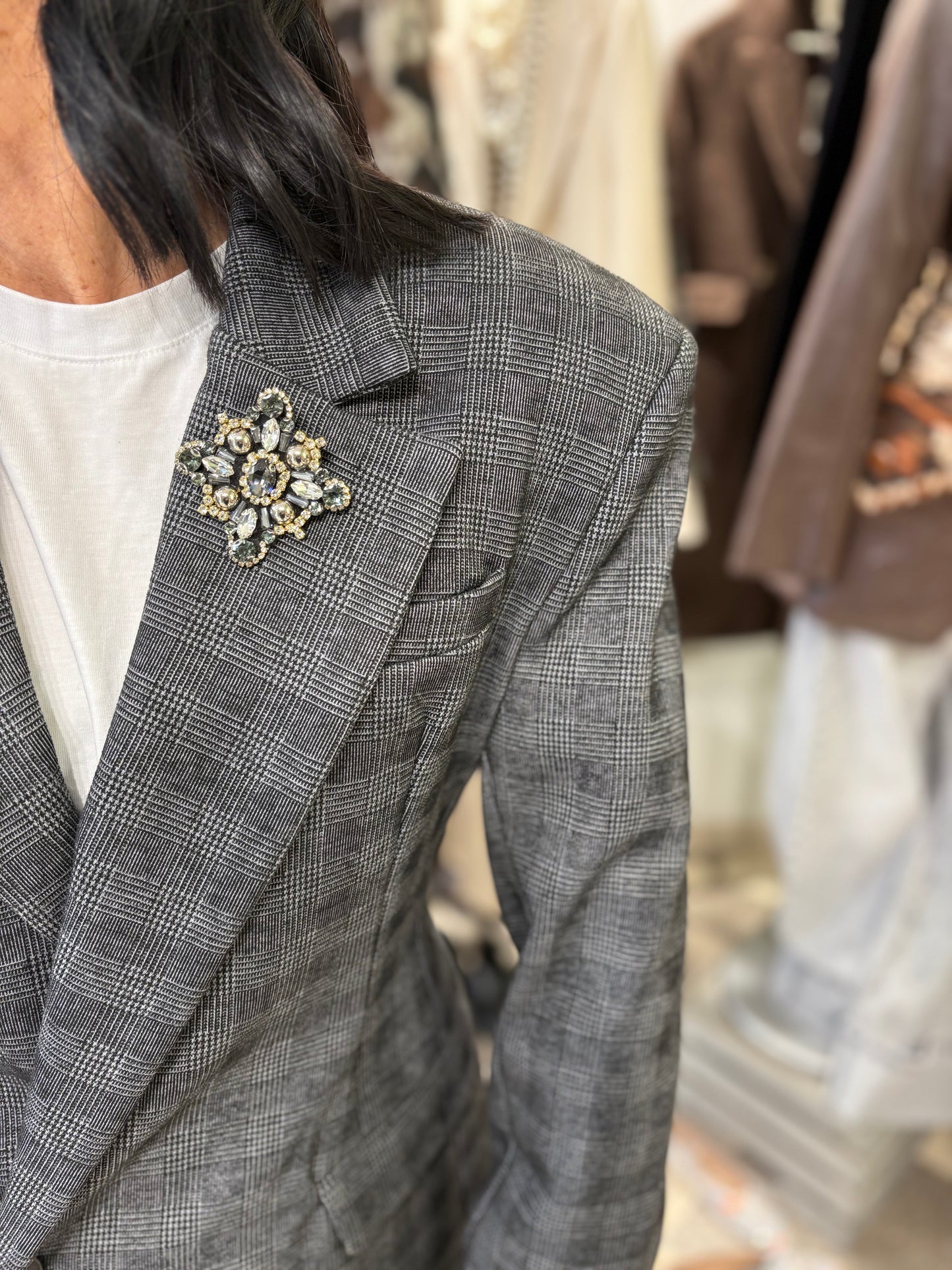 Motel giacca sartoriale a quadri