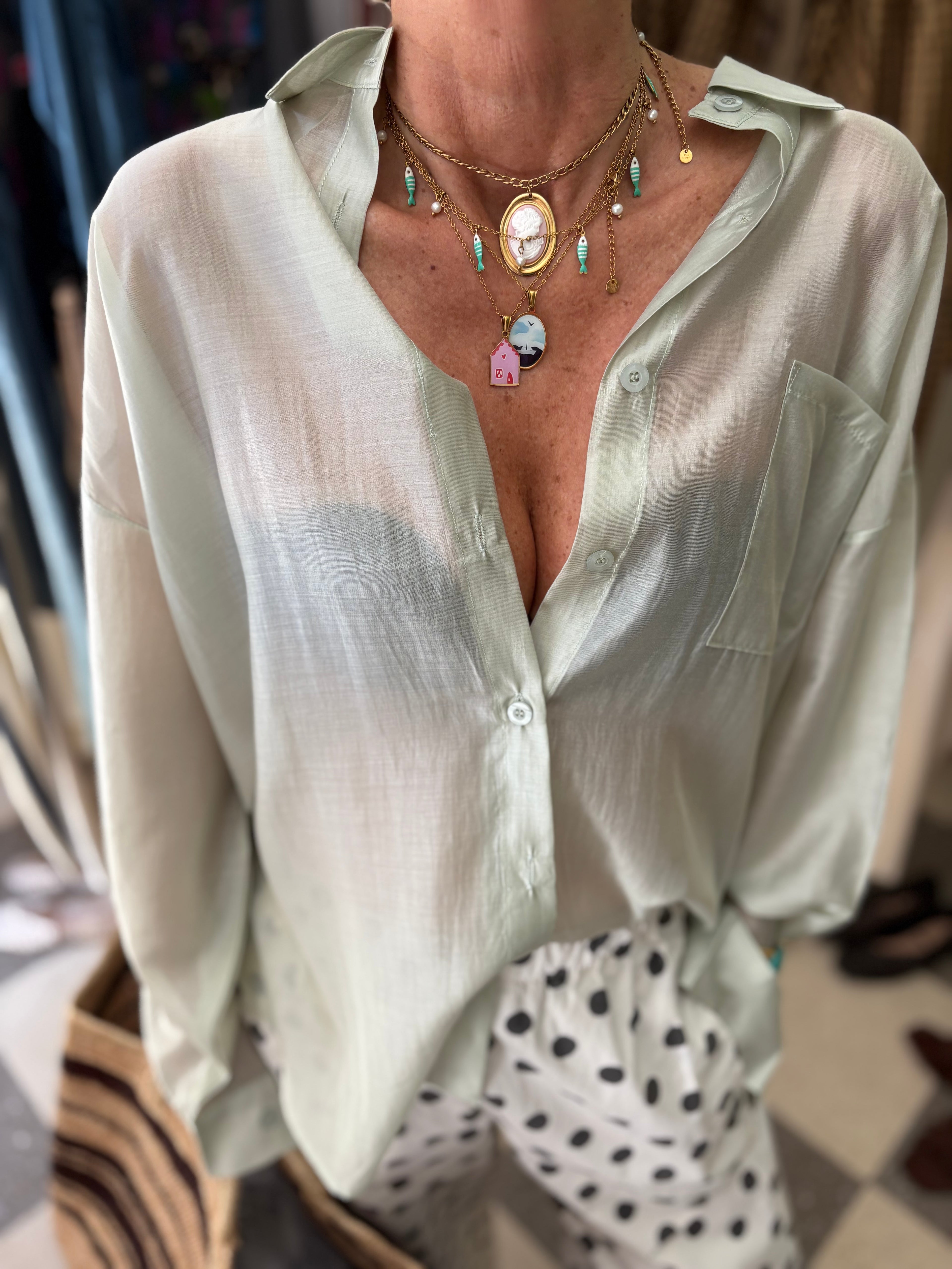 Camicia ultra light - verde menta