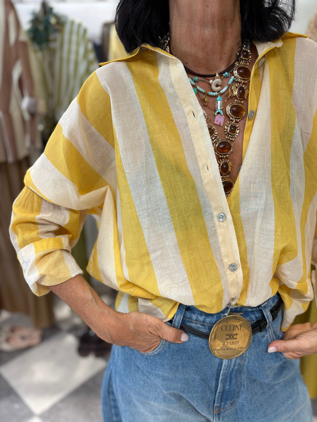 Camicia a righe over