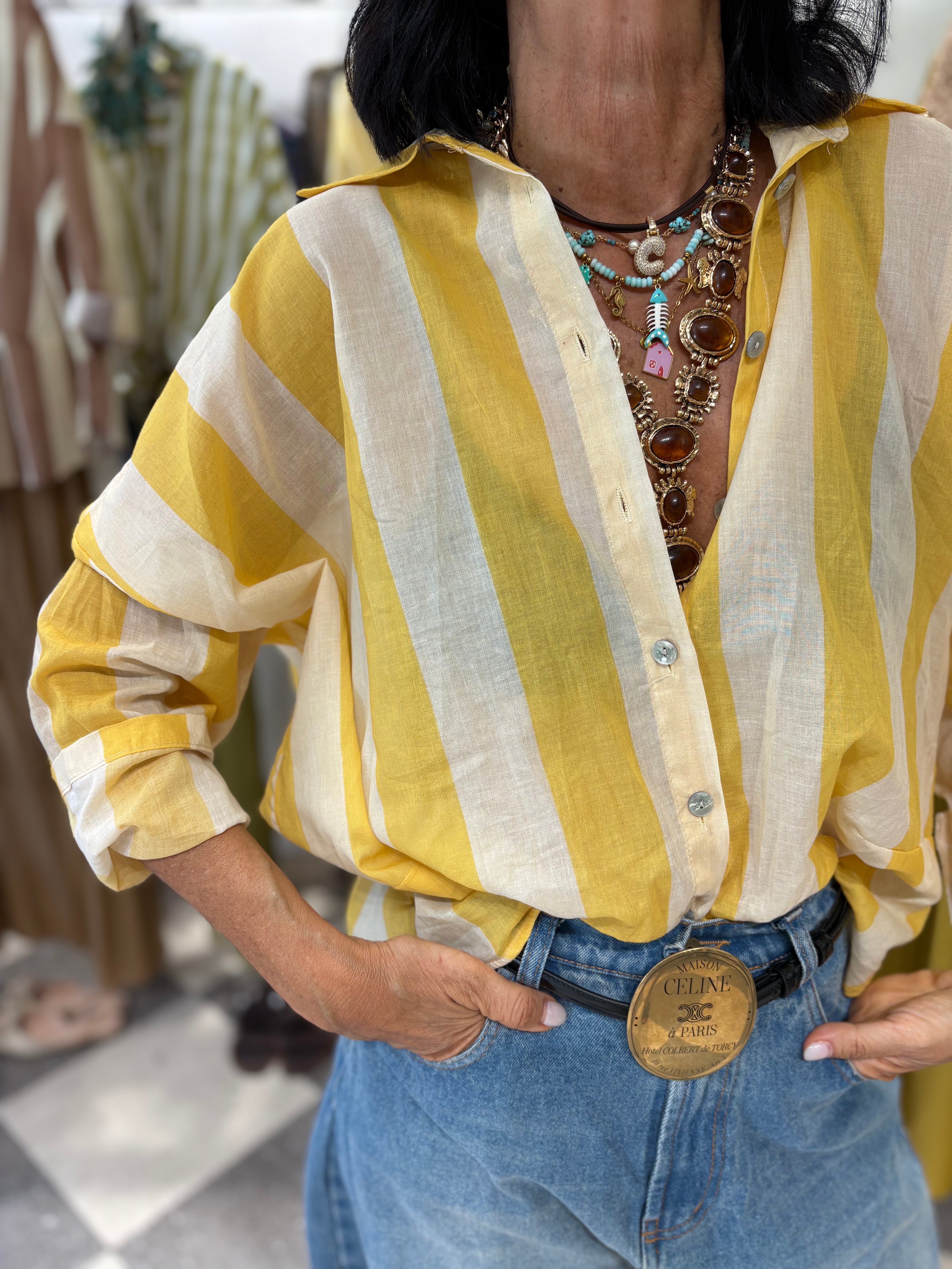 Camicia a righe over