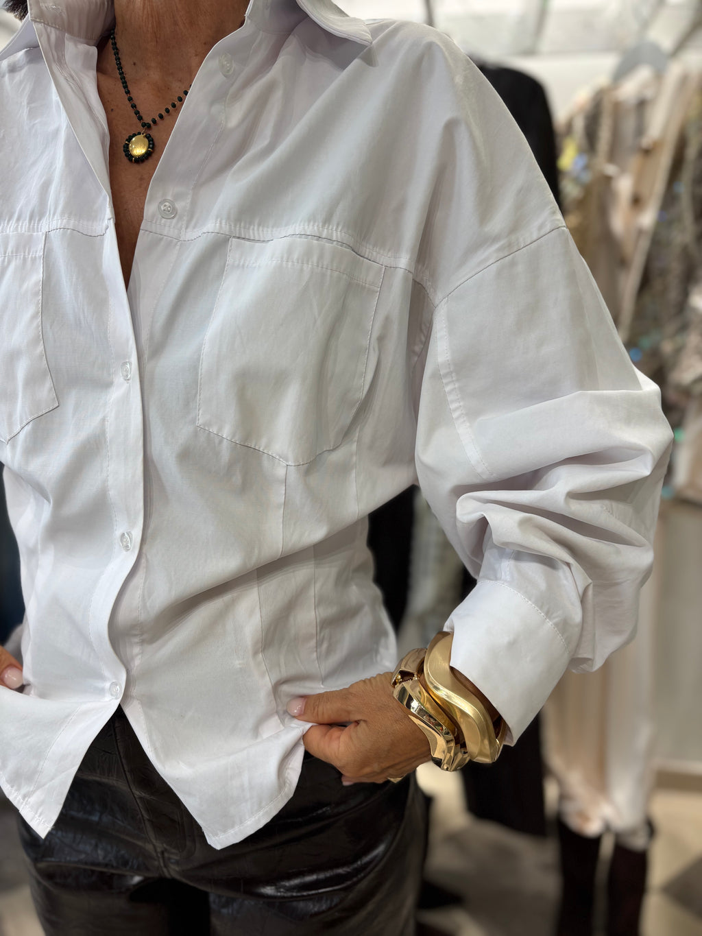 Camicia oversize con tasche