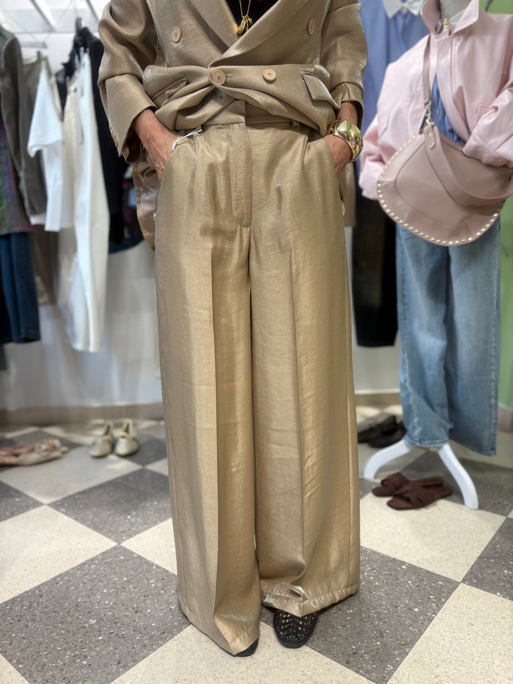 Pantalone gamba ampia palazzo