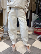 Motel | pantalone barrel panna