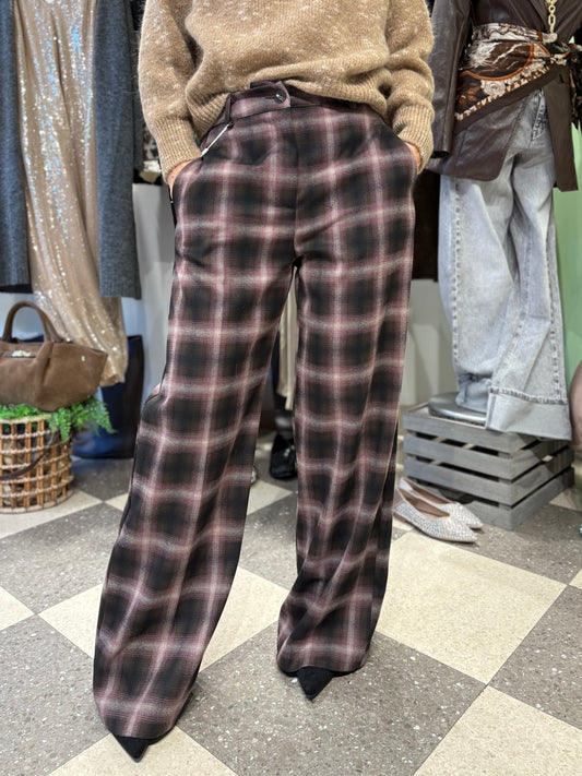 Motel pantalone palazzo check in misto viscosa