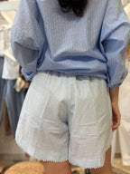 Shorts in 100% cotone con ricami bianco ~ 2 varianti colore