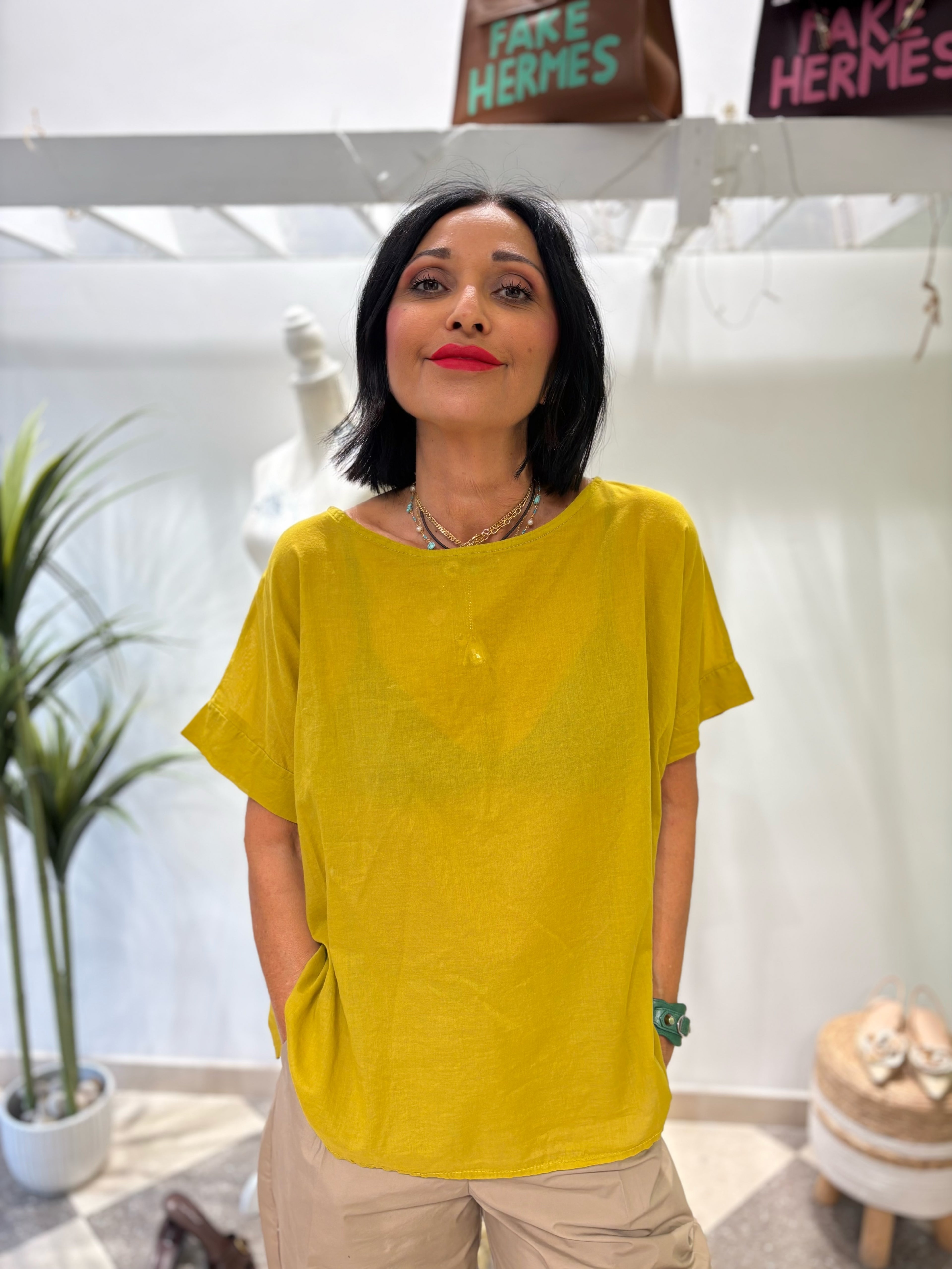 Blusa over essential