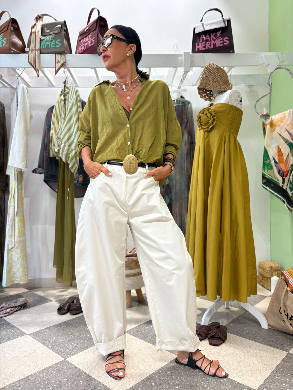 Camicia oversize in cotone