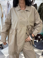 Coordinato Beige Doppiopetto con Pantalone cropped