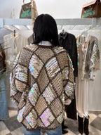 Cardigan gioiello con paillettes
