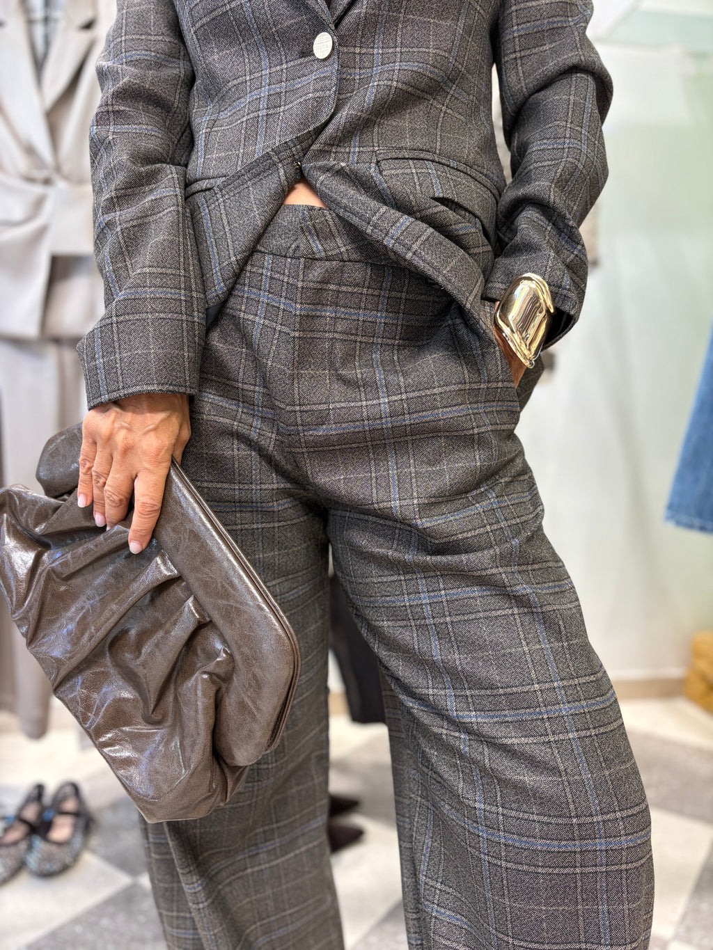 Pantalone sartoriale check