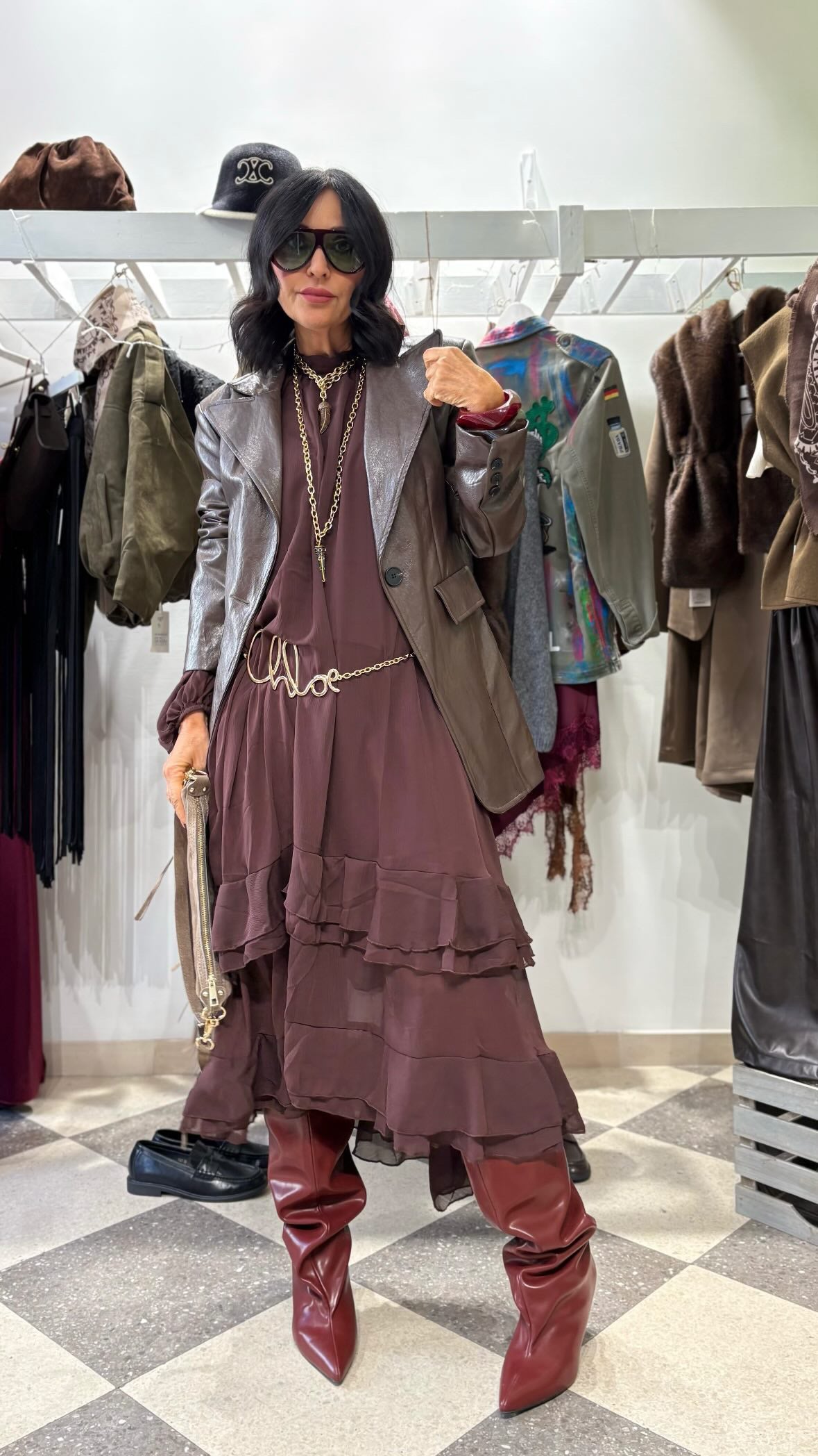 Abito Chloe cioccolato