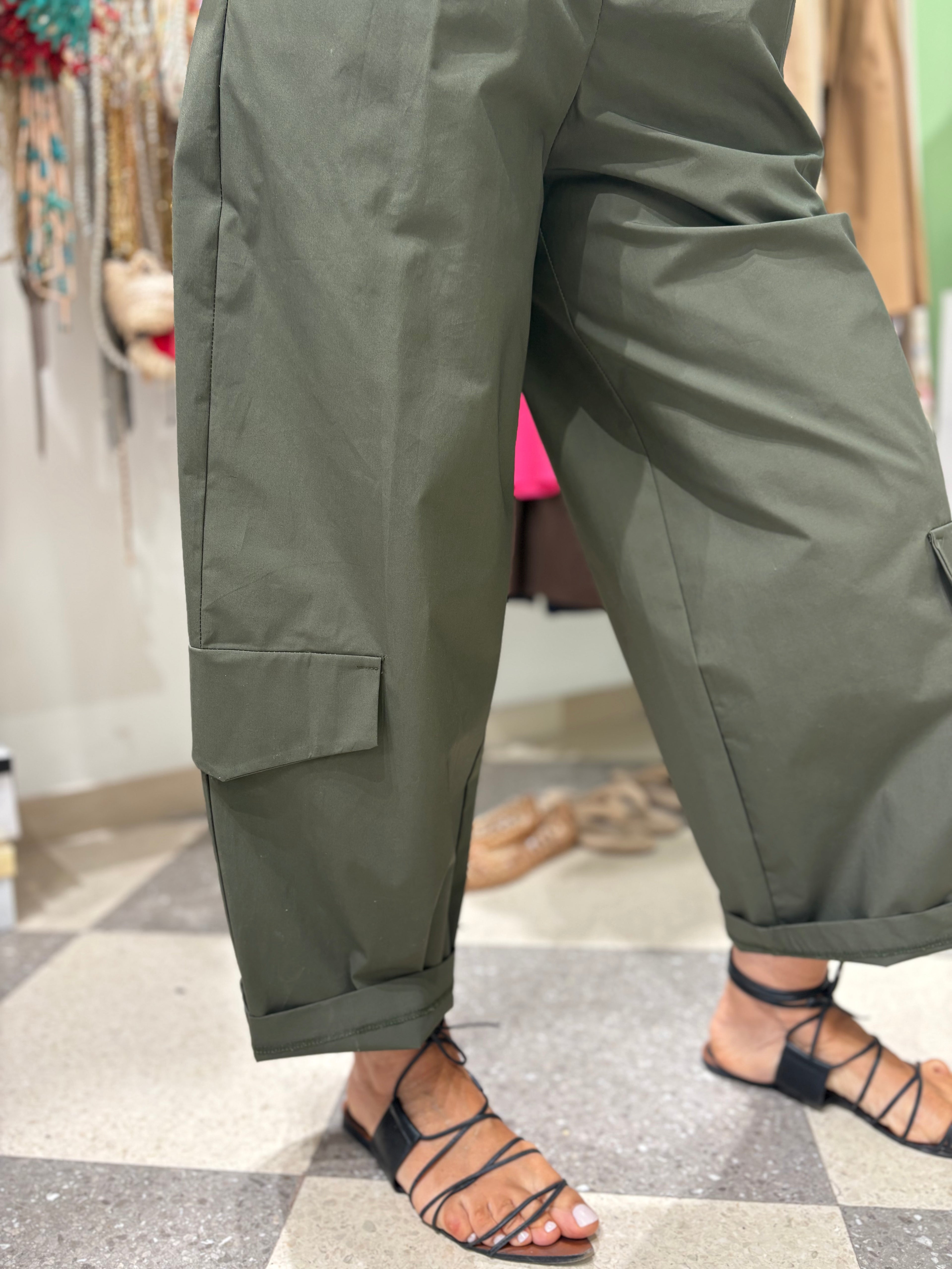 Pantalone cargo in cotone