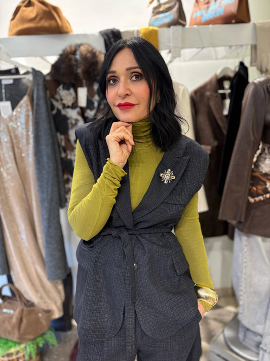 Motel gilet con spalline imbottite