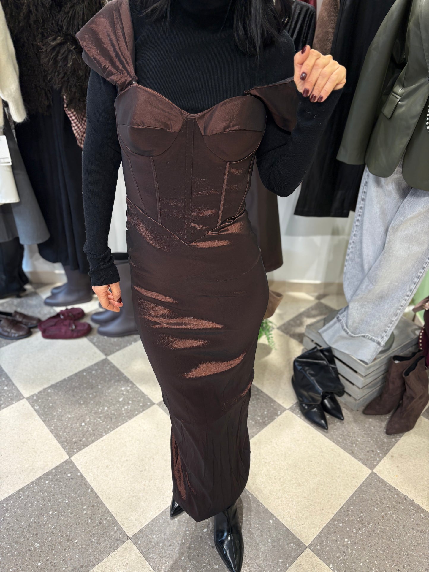 Abito corsetto cioccolato