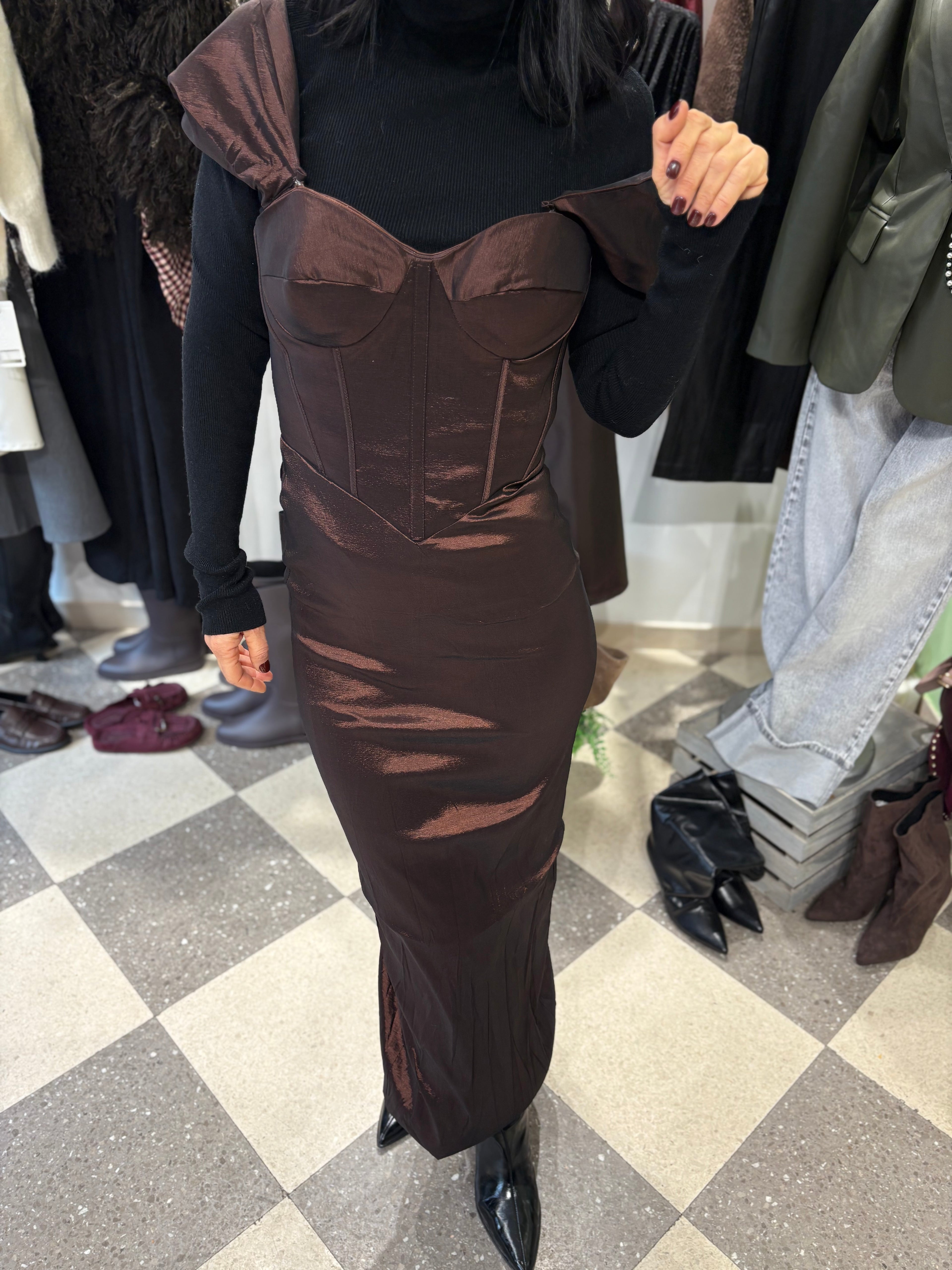 Abito corsetto cioccolato