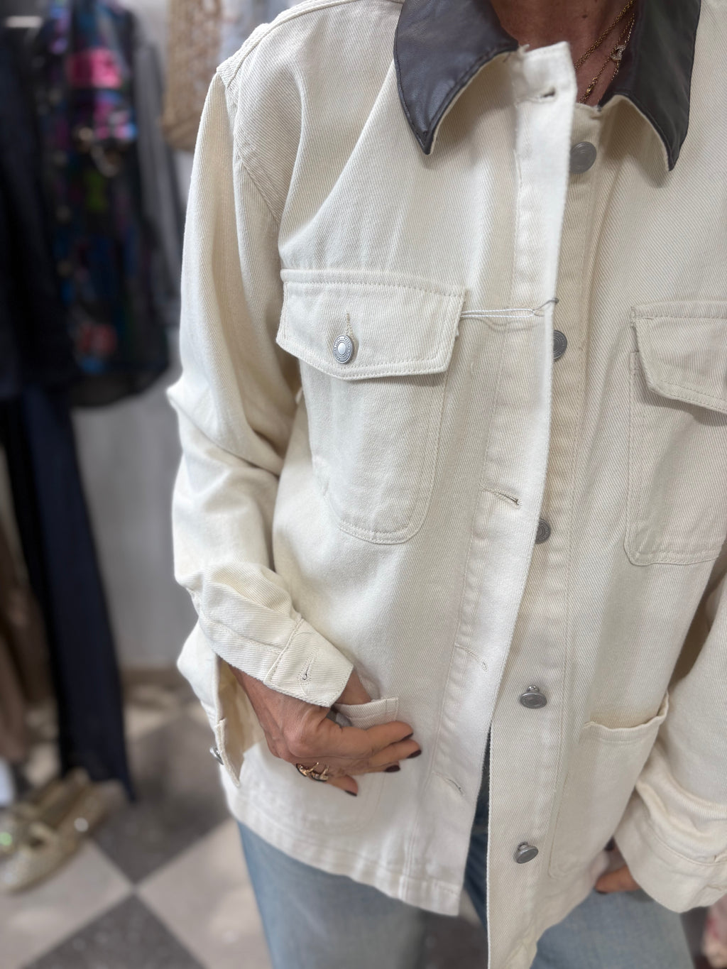 Giacca worker - panna
