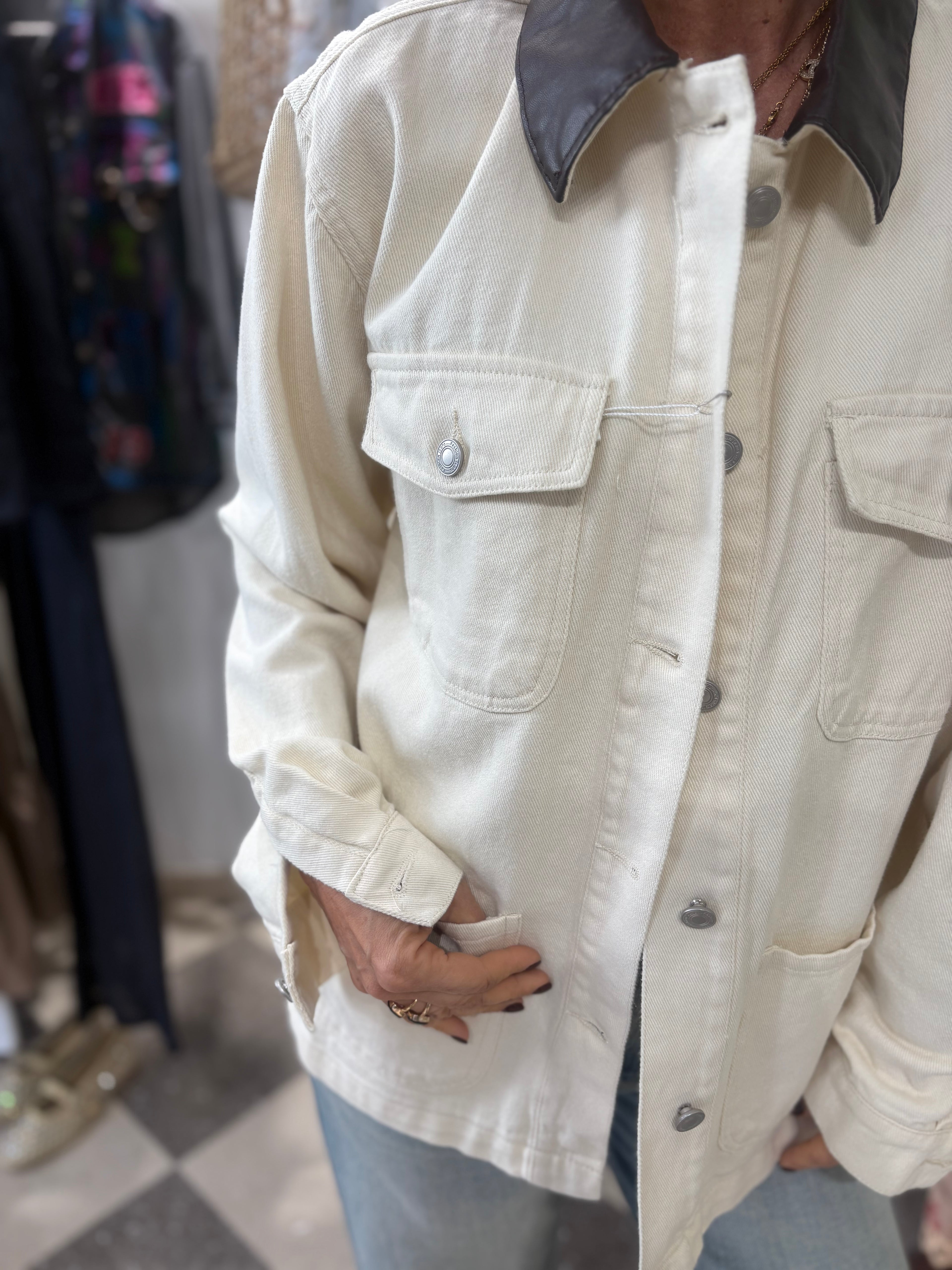 Giacca worker - panna