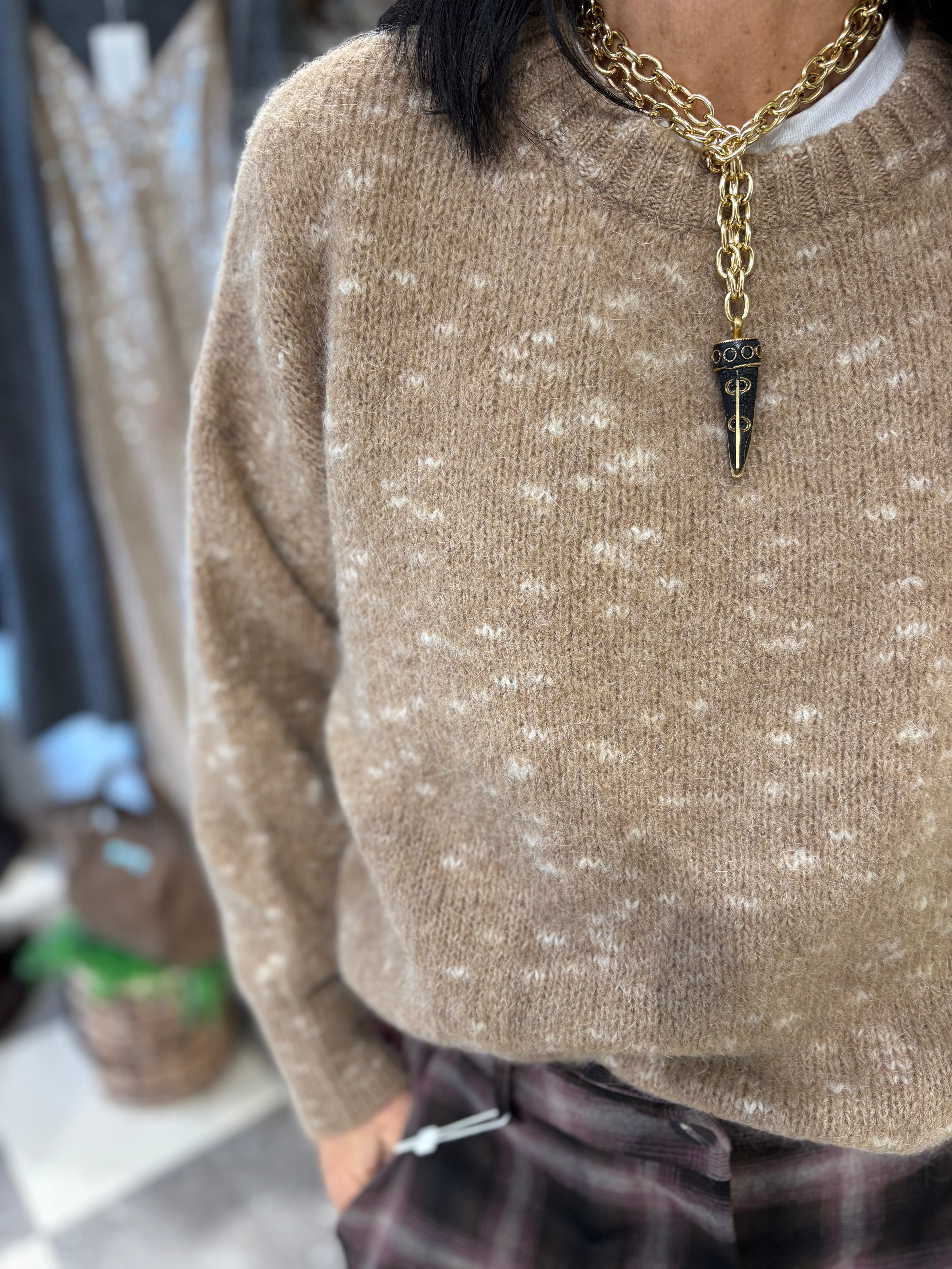 Motel maglione in misto mohair