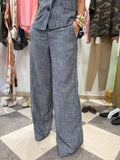 Pantaloni palazzo effetto denim