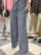 Pantaloni palazzo effetto denim