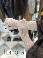 Manicotti in lana e viscosa