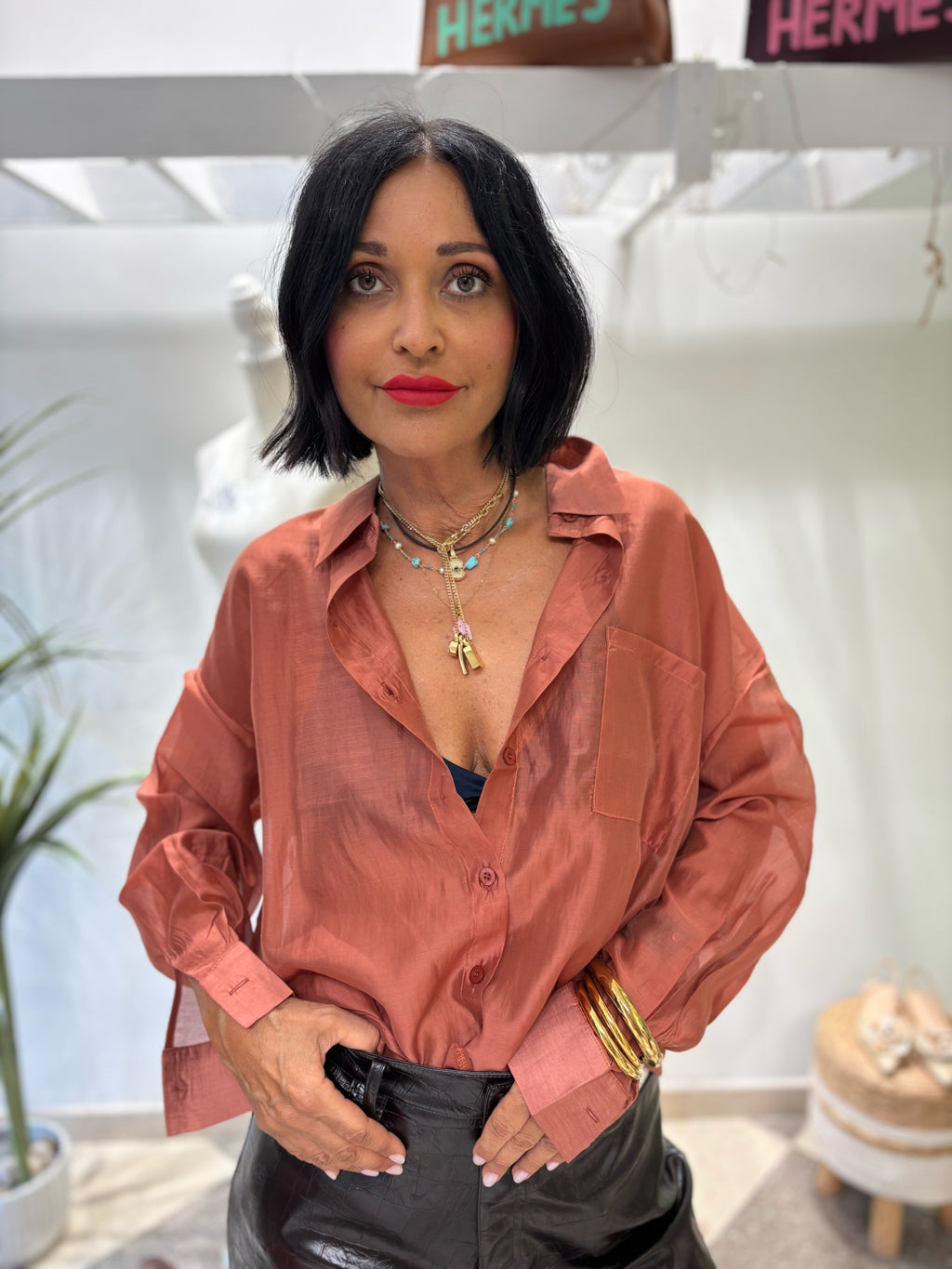 Camicia ultra light - zucca