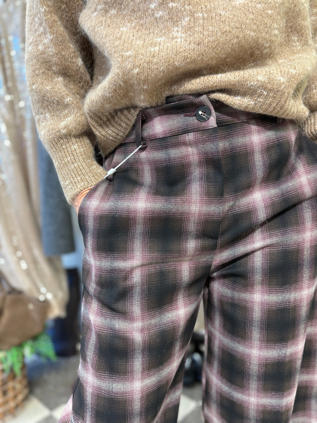 Motel pantalone palazzo check in misto viscosa