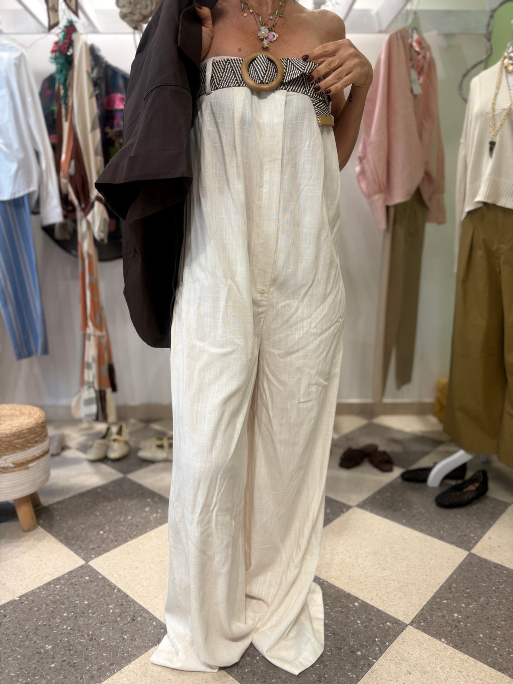 Tuta Jumpsuit avorio