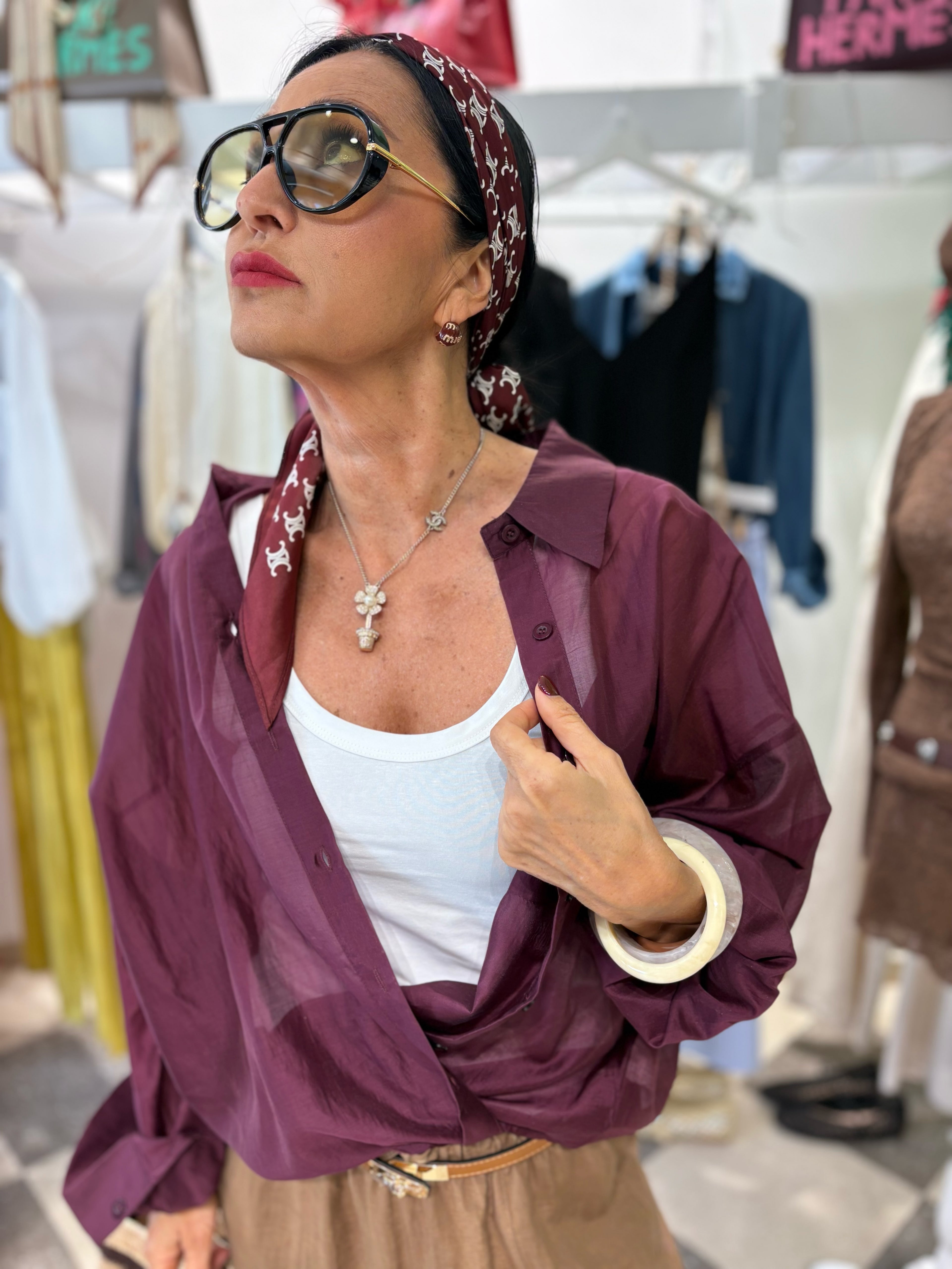 Camicia ultra light - Bordeaux