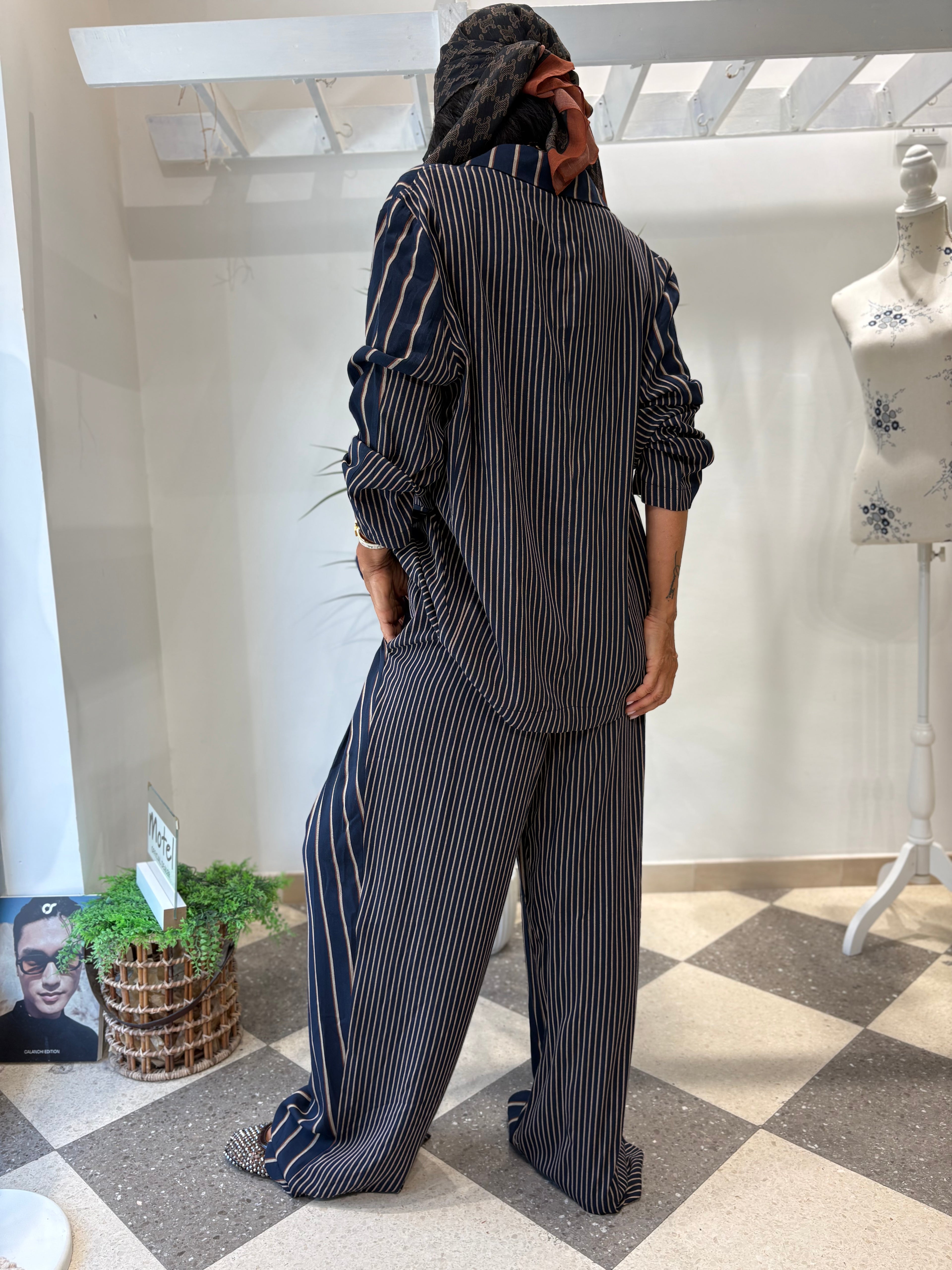 Camicia giacca gessata