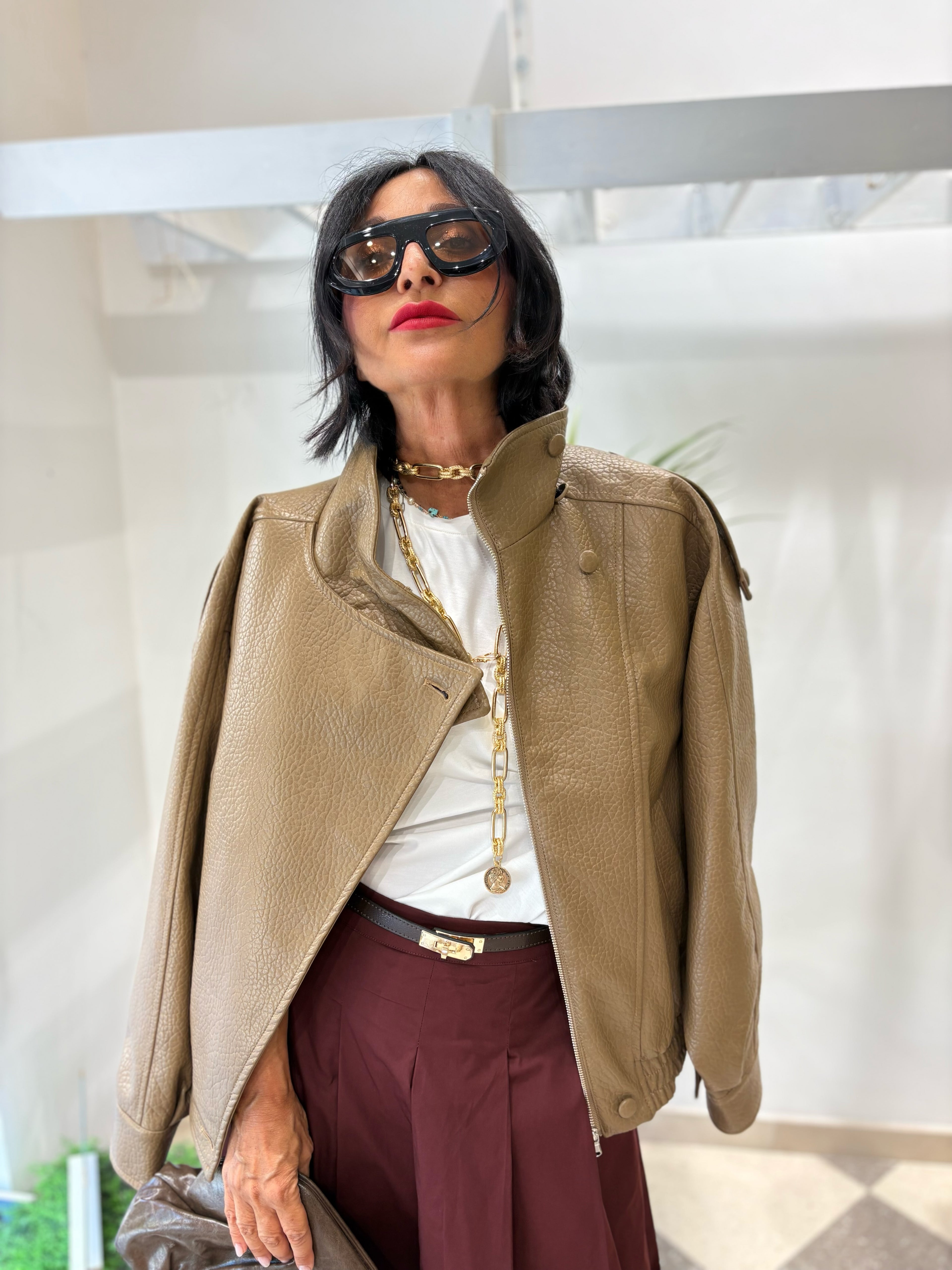 Bomber biker taupe