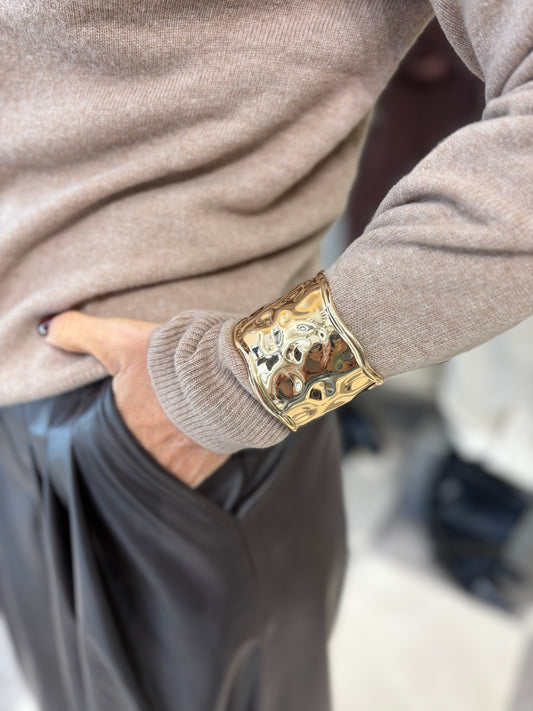 Bracciale wrist band martellato