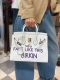 You fake like this Birkin - bianco e viola