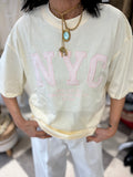 T-shirt NYC butter yellow