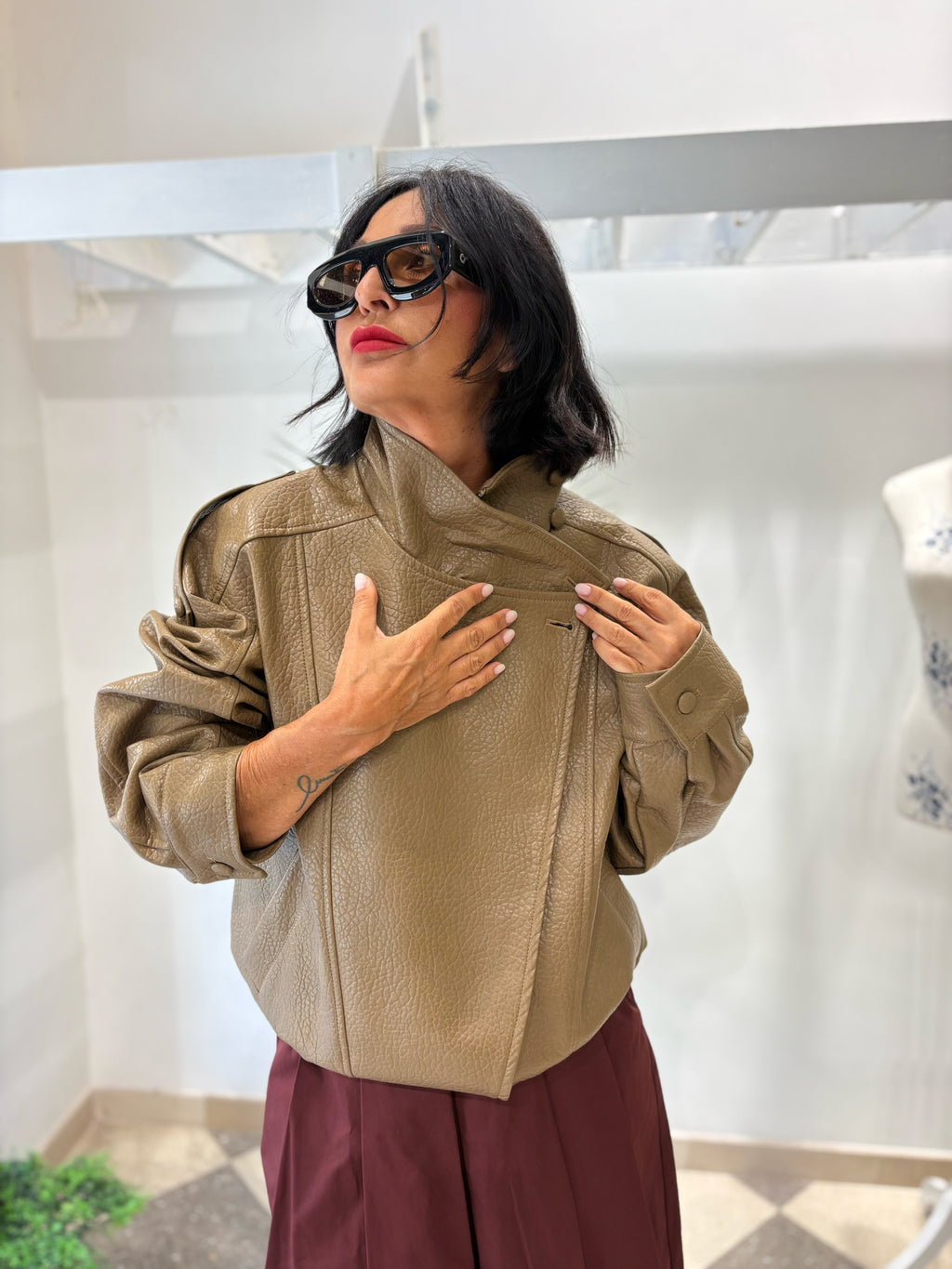 Bomber biker taupe